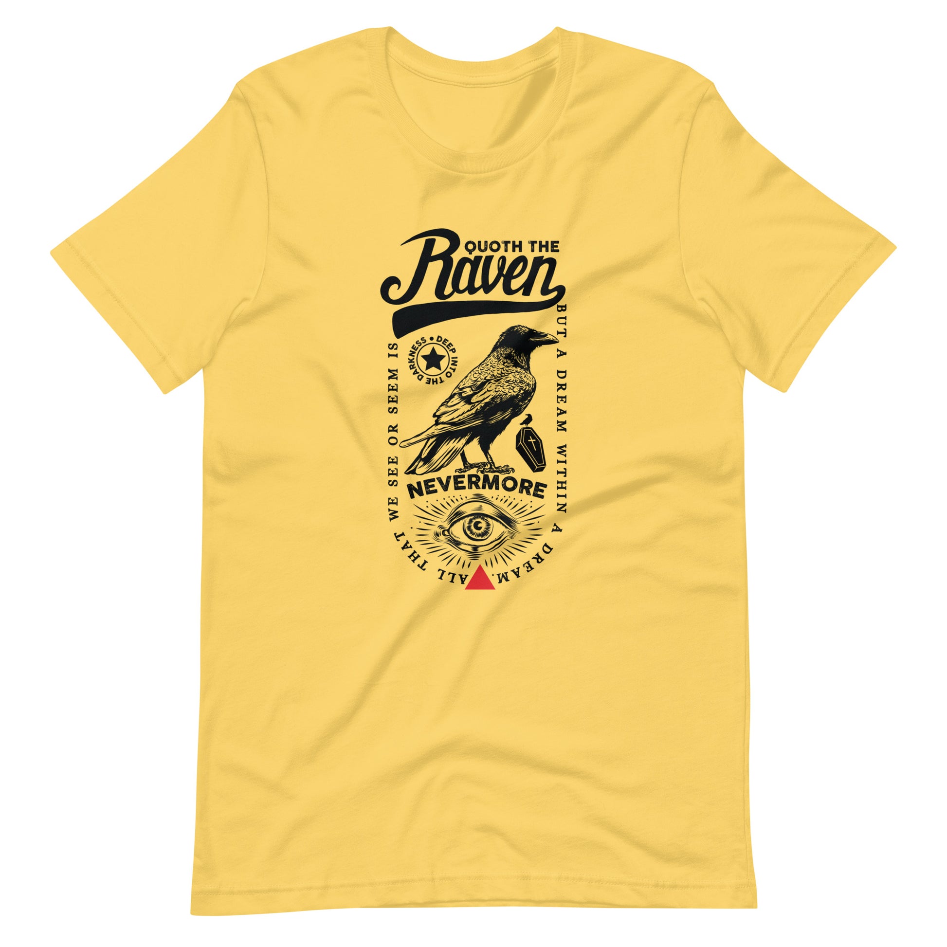 Quoth the Raven Nevermore Loaded - Men's t-shirt- Yellow Front