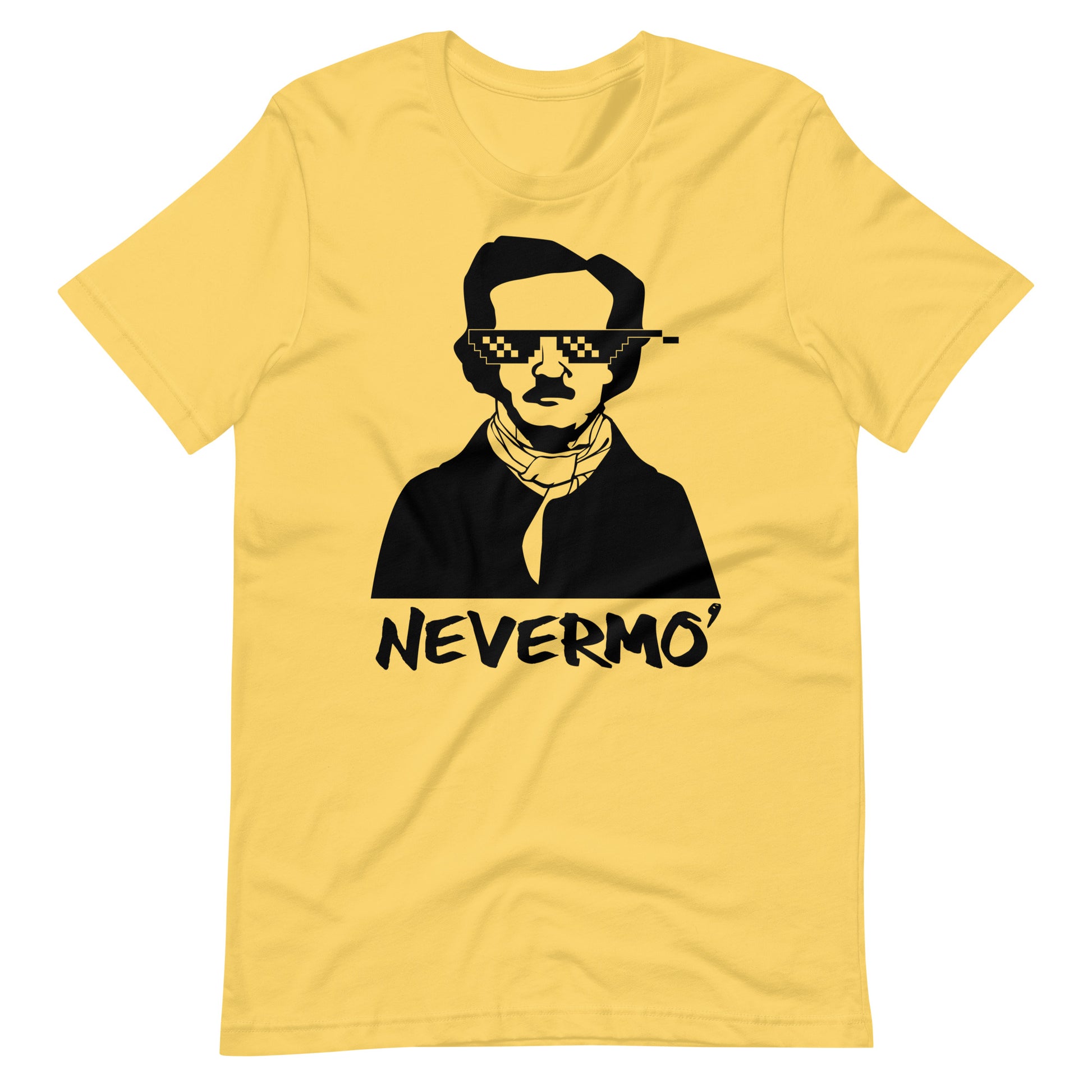 Women's Edgar Allan Poe "Nevermo" t-shirt - Yellow Front