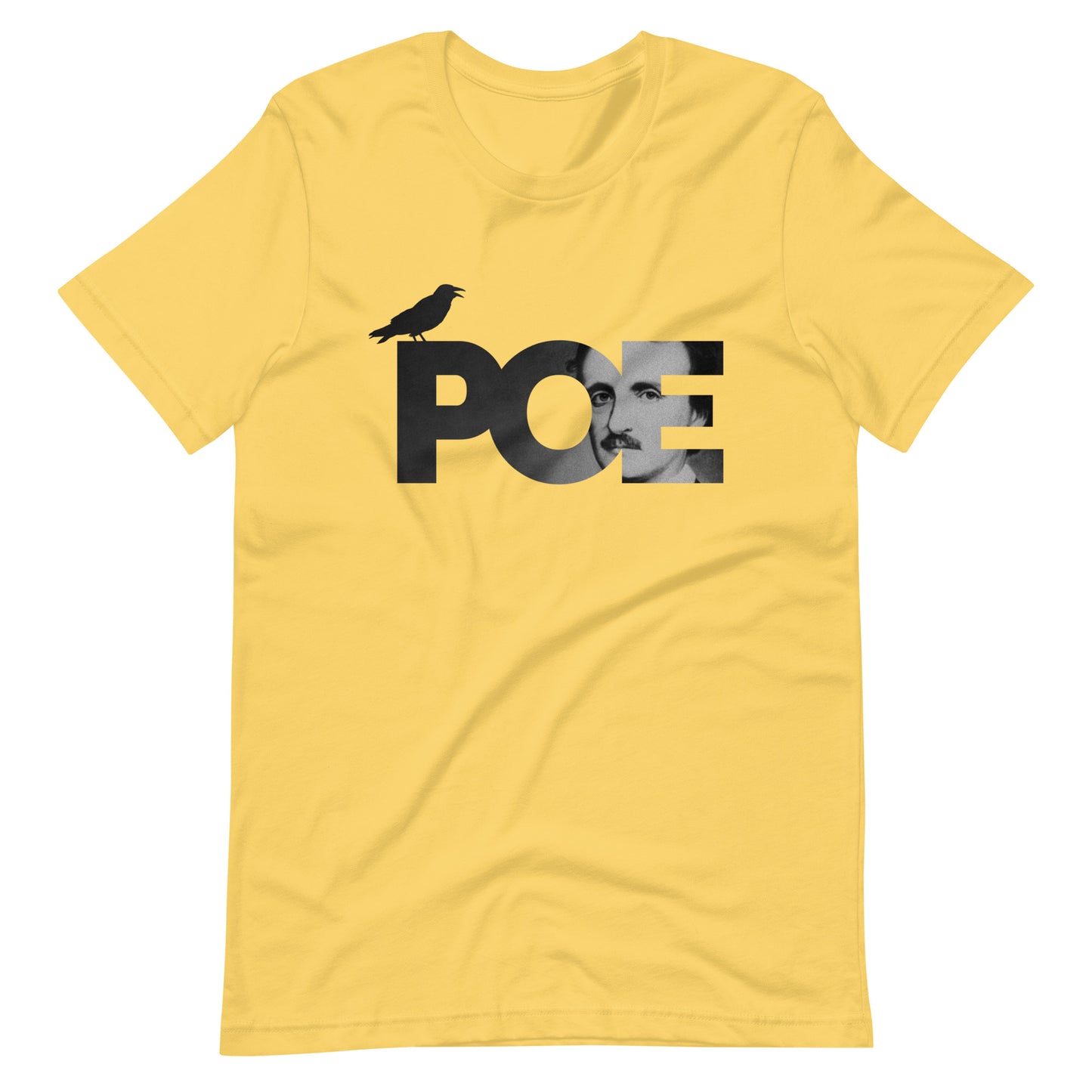 Women's Edgar Allan Poe t-shirt - Yellow Front